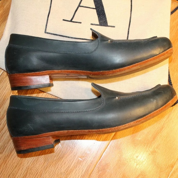Adelante Villa loafers handmade leather 8 reg blue - Picture 3 of 7
